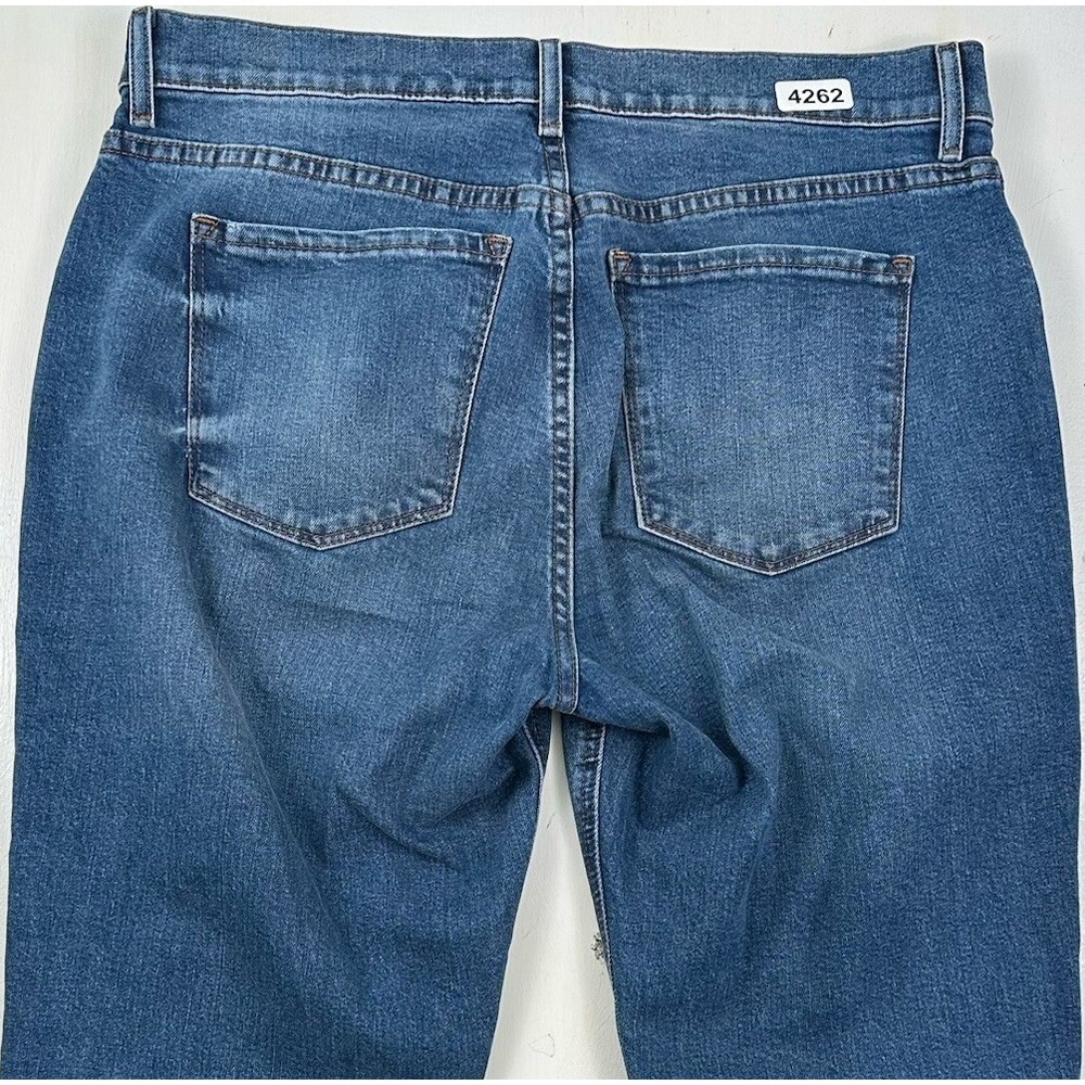 Mott & Bow Mid Rise Stretch Boyfriend Jeans Womens 32x32 Ridge Wash Straight‎